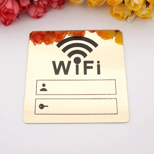 3D Mirror Sticker – WiFi, Gold