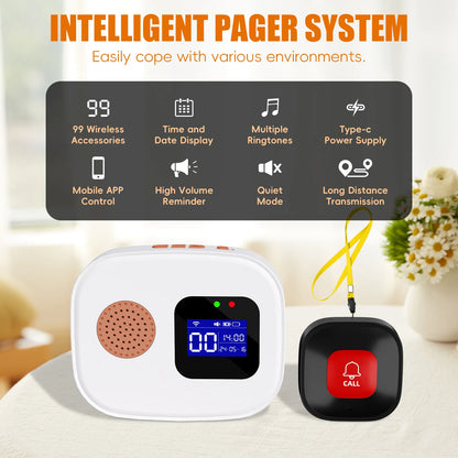 WiFi Waiter Call Button with Display – App Alerts for Hotels and Restaurants (2 Pieces) – photo 2