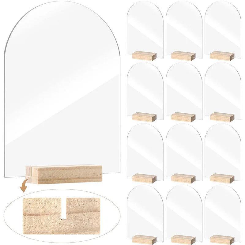 Rustikaler Tischnummernhalter aus Holz