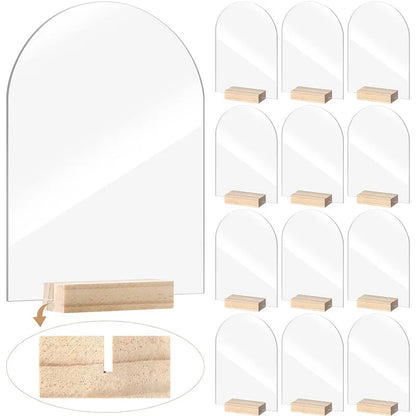 Rustikaler Tischnummernhalter aus Holz