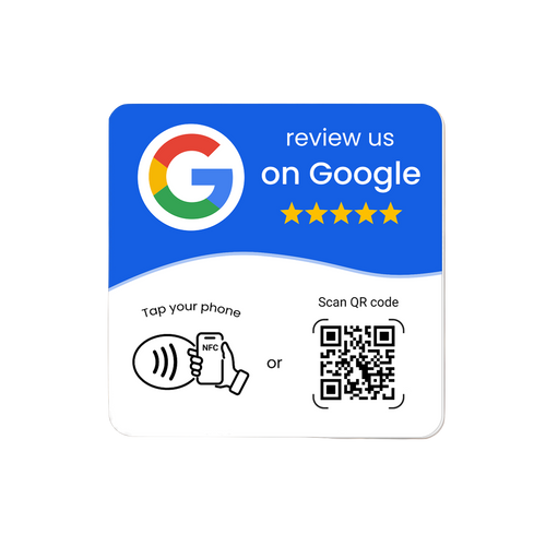 NFC- und QR-Karte für Google-Bewertungen