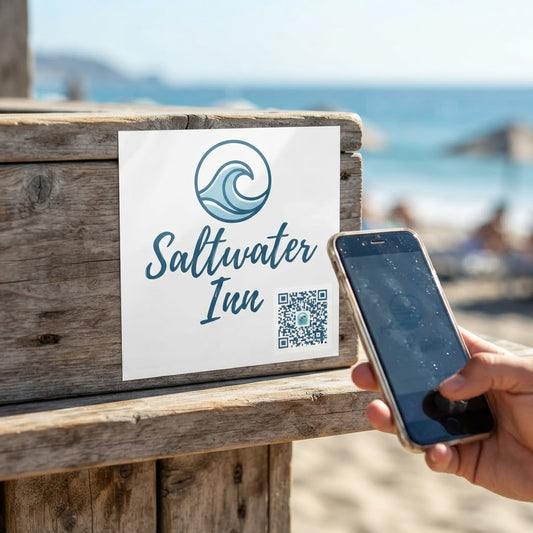 Wasserfester WiFi-QR-Code-Aufkleber – Innen/Außen
