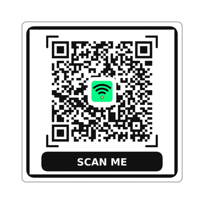 Die-Cut Custom WiFi QR Code Sticker for Restaurants and Bars – photo 2