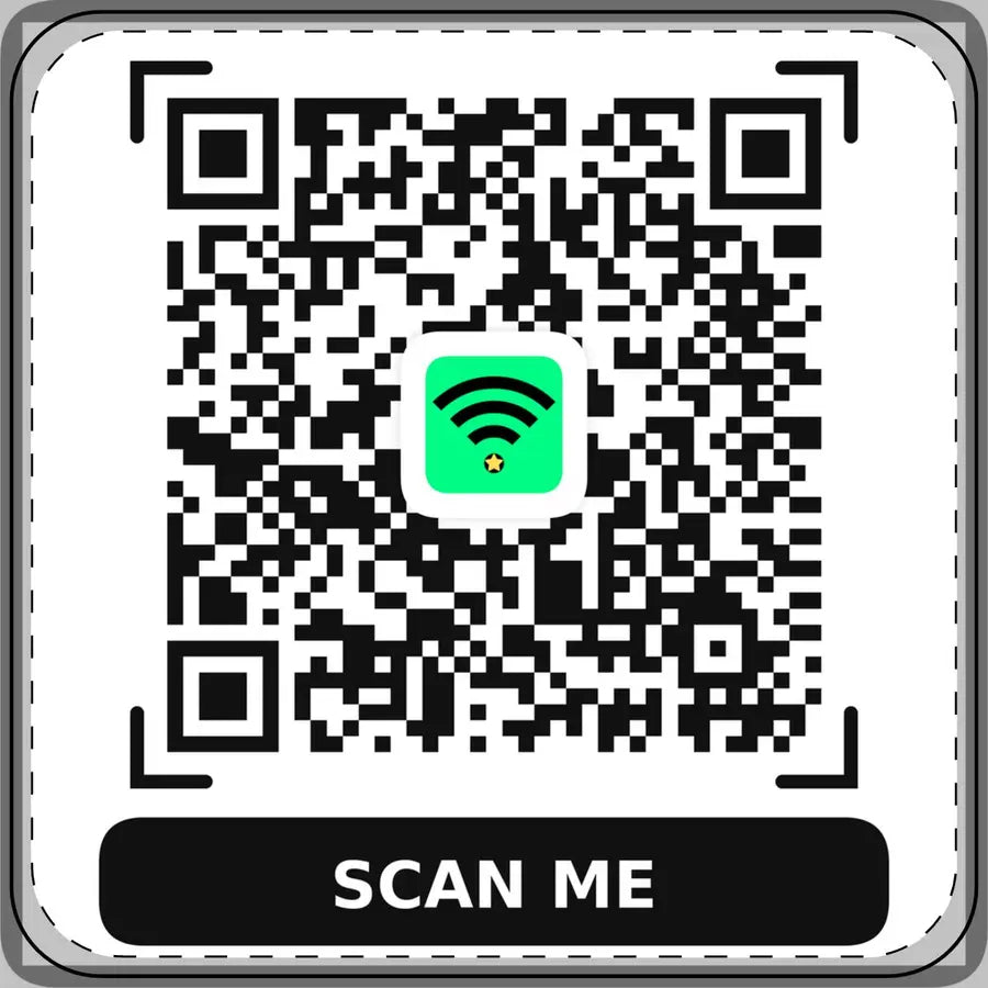 WiFi QR Code Bar Coaster – Menu and Reviews at the Table