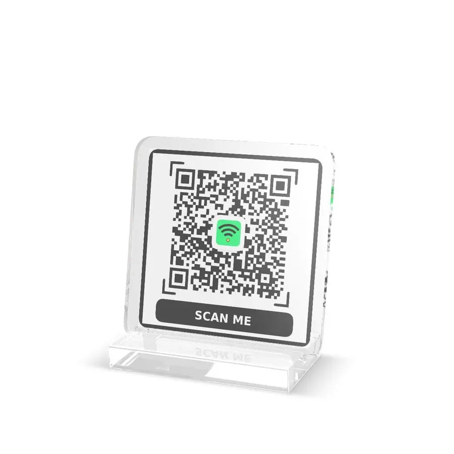 Shaped Countertop Stand with WiFi Restaurant QR Code