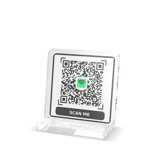 Shaped Countertop Stand with WiFi Restaurant QR Code