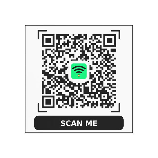 WiFi QR Code Magnet – Countertop or Fridge