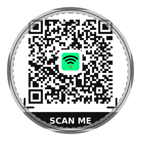 Hanging Wooden Sign with WiFi QR Code for Restaurants